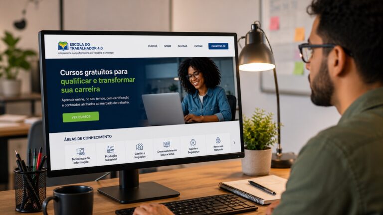 Como funcionam os cursos gratuitos da Escola do Trabalhador 4.0