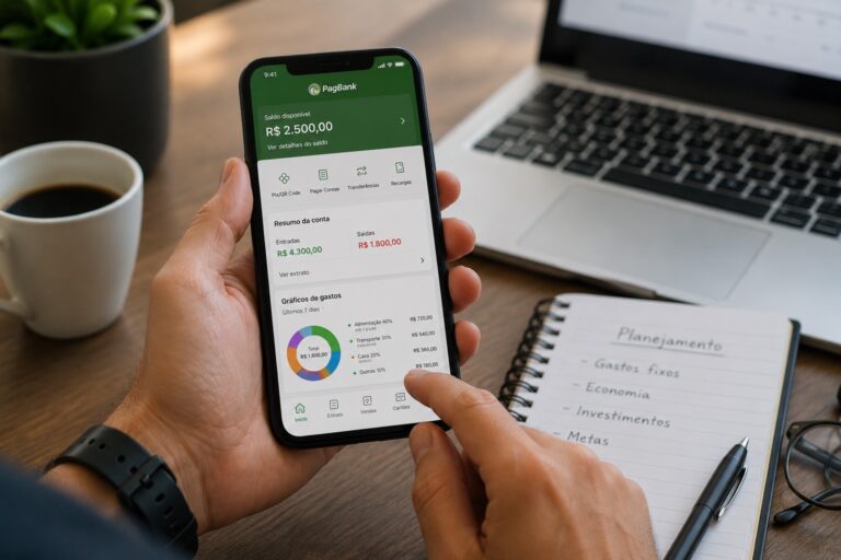 Como organizar suas finanças usando o aplicativo PagBank